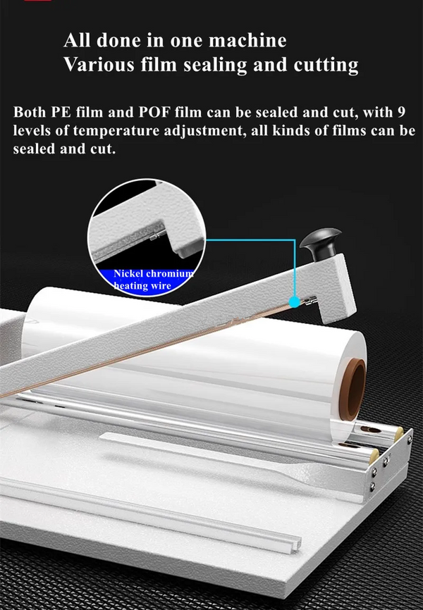 45cm Sealing Machine Shrink Wrap Heat Sealing Cutting for PVC POF Film Packing