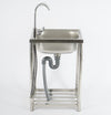 Utility Sink Free Standing Single Bowl Kitchen Sink Stainless Steel Sink AU