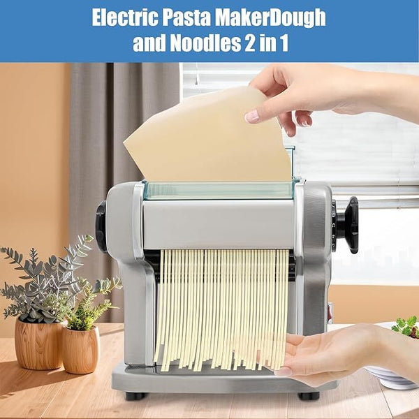 2 in 1 Electric Pasta Maker 3 Blades Electric Noodle Machine Dumpling Skin Maker