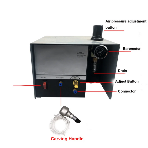 Single Ended Pneumatic Impact Engraving Machine Jewelry Engraver Graver Tool