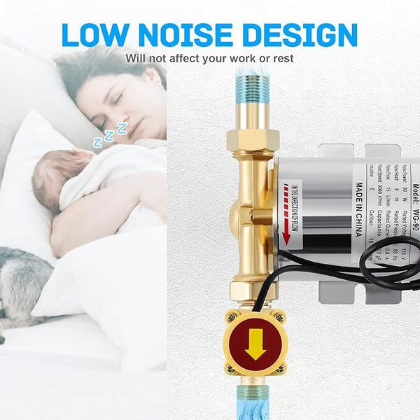 150W Automatic Boost Pump Tap Shower Stainless Steel Pressure Water Booster