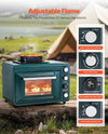 2-in-1 Outdoor Oven Portable Camping Cooking Stove Butane Canister Compatible