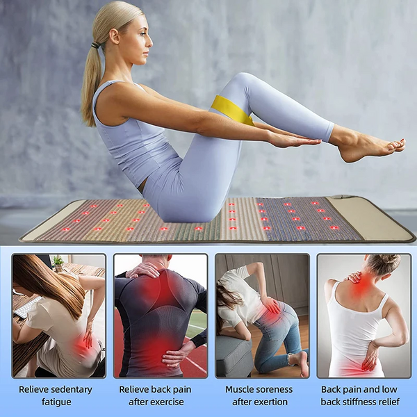 Tourmaline Heating Mat Far Infrared PEMF Seven Color Crystal Pad