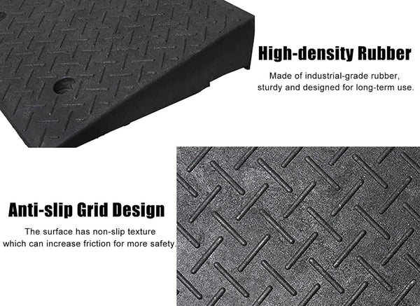 Non-Slip Wheelchairs Ramp for Curb/Doorways/Driveway/Steps 10cm Rise Load 3tons