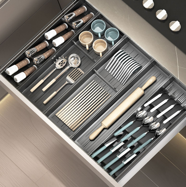 Kitchen Cabinet Drawer Cutlery Tray Utensil Organiser Insert Divider Storage AU