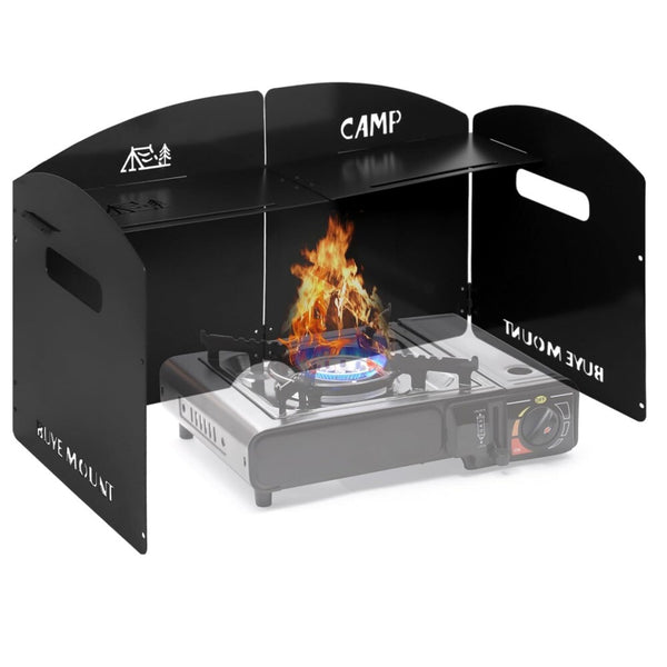Camping Gas Stove Windscreen Portable Folding Wind Screen Shield Outdoor Picnic