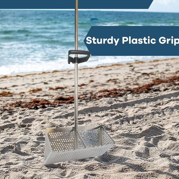 Sand Fleas Rake With Pail Shark Tooth Sifter Stainless Steel Sand Fleas Rake
