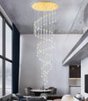 Staircase Chandelier Lighting Crystal Living Room Pendant Light Bar Ceiling Lamp