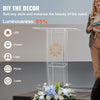 Transparent Acrylic Podium Stand Free Standing Church Pulpit for Speech Wedding