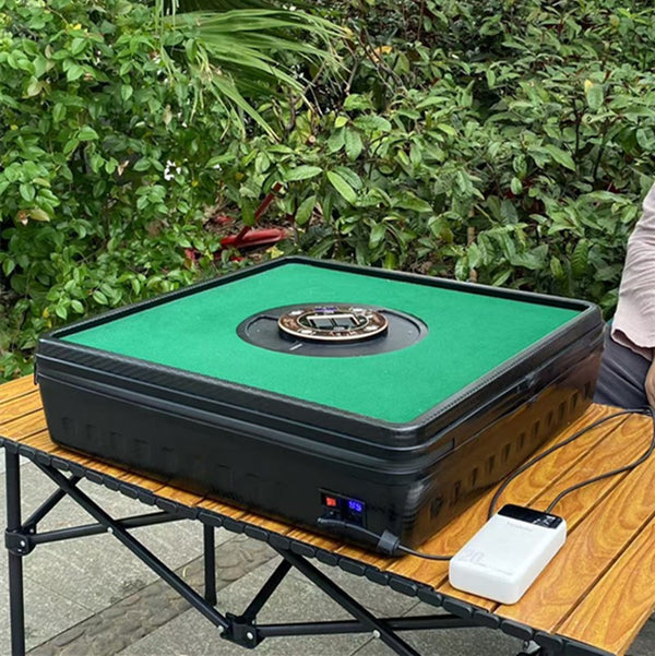 Automatic Mahjong Table Portable Mahjong Table 144 Magnetic Tiles Outdoor & Home