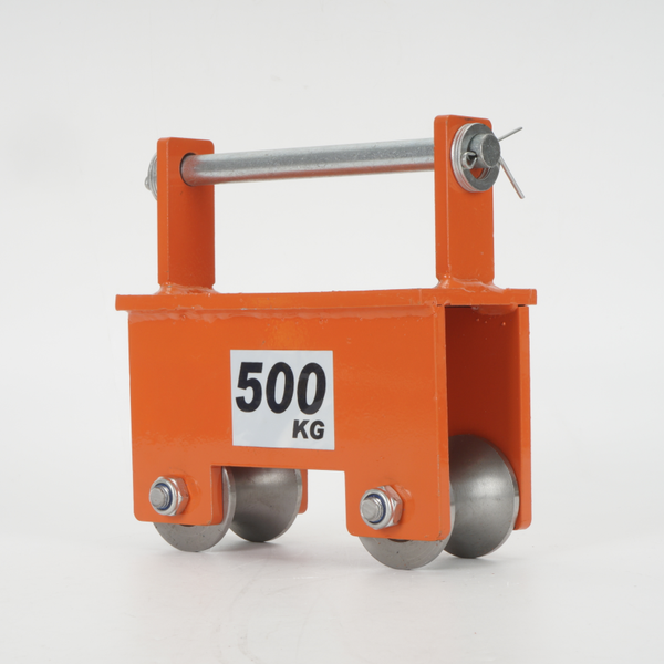 500KG Pipe Beam Trolley Manual Push Lifting Round Tube Sports Car For 50mm Pipe