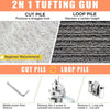 2 in 1 Cut & Loop Pile Carpet Gun& Carpet Trimmer Clippers with Tufting Frame