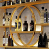 3-Tier Metal Wine Rack with LED Light Wine Bottle Shelf For Home Bar Display AU
