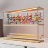 Acrylic Display Case Dustproof Clear Box LED Light 60cm For Figure Car Model Toy