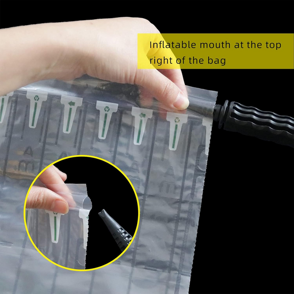 50 Pack 14-15'' Laptop Air Column Inflatable Packaging Protective Bags Hand Pump