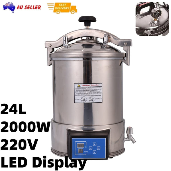 24L Autoclave High Pressure Steam Sterilizer with Timer And LCD Digital Display