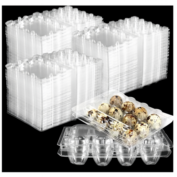 100 Pcs Quail Egg Cartons Square Dozen Egg Boxes 3x4 Holds 12 Count Thickened AU
