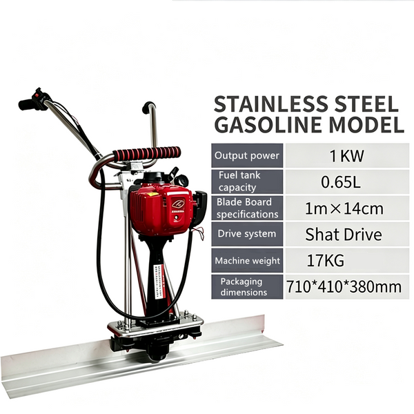 35.8CC 4 Stroke Concrete Power Screed 1m Aluminum Board Straight Edge Bar Set AU