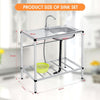 Portable Camping Kitchen Sink Single Bowl Sink Freestanding 31 x 17 x 30 Inch