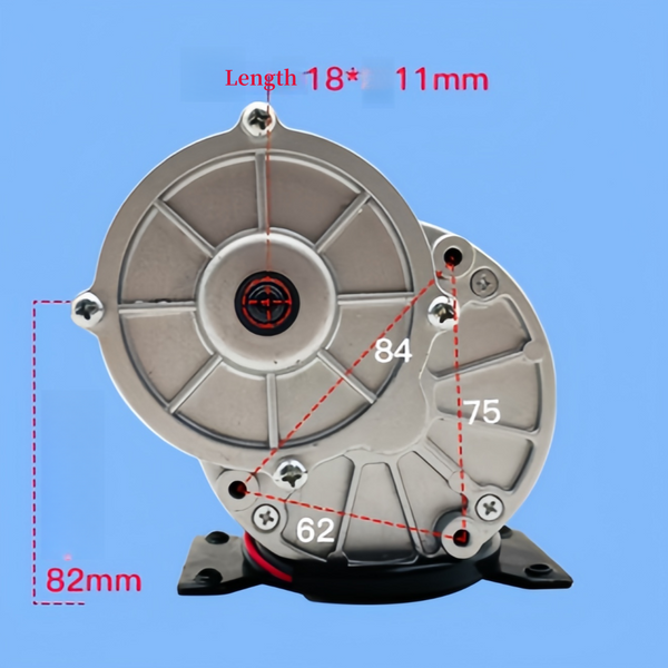12V 250W Reversible Geared Motor with 9 Tooth Bicycle Speed Reduction Motor