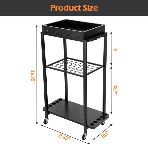 10-Rod Fishing Rod Holder Storage Rack with Wheels Fishing Pole Stand For Garage