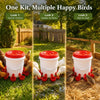 Automatic Chicken Feed Bucket with 12 Feeders Ports 10L Capacity Poultry Feeder