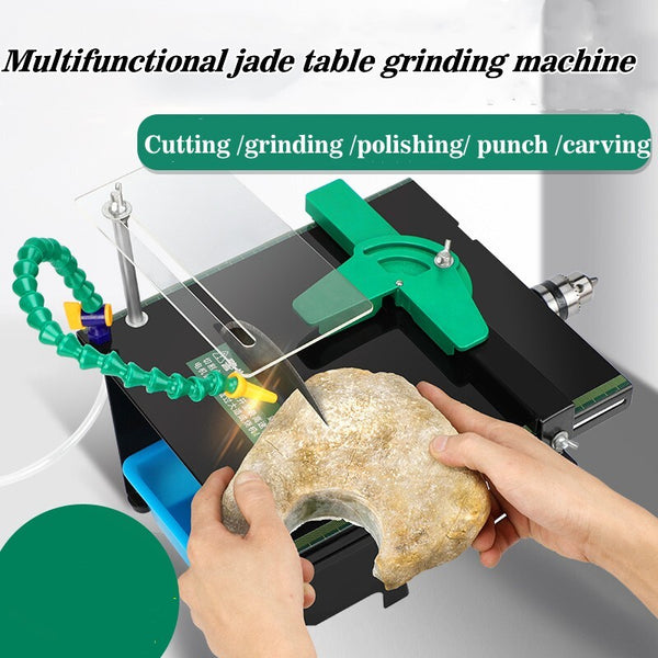 1950W Gem Jewelry Rock Cutting Bench Lathe Table Saw Punching Polisher Machine