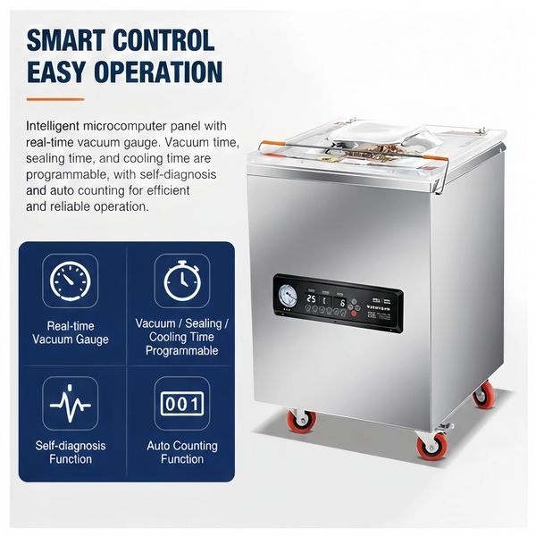 Heavy Duty Full Automatic Chamber Vacuum Sealer Machine Dry Wet Food Packing