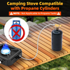 2-Burner Camping Stove Foldable Gas Camp Stove For Outdoor Cooking w/Carry Bag