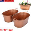 2pcs Beverage Tub Wine Champagne Bucket Cooler Drinks Cooler Vintage Copper AU