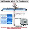 Pneumatic IBC Paint Mixer IBC Drum Coat Mixer Bracket Stirring Agitator 0-1000L