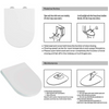 Heavy Duty Square Toilet Seat Soft Close Quick Release Easy Cleaning Bathroom AU
