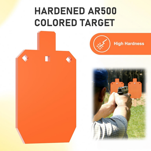AR500 Steel Targets for Shooting 3/8'' Thick Gong Silhouette Metal Target Orange