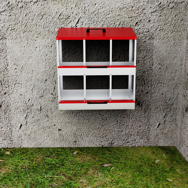 4/6 Hole Chicken Nesting Boxes Wall Mounted Metal Chicken Coop Laying Boxes AU