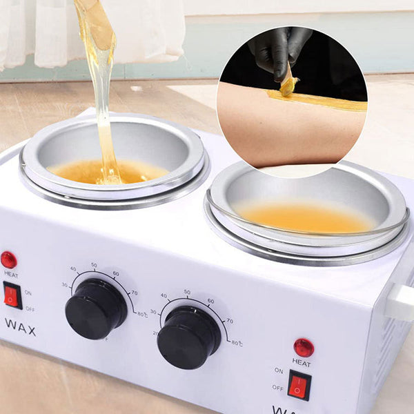 220V Double Wax Pot Warmer Waxing Machine For Full Body Adjustable Temperature