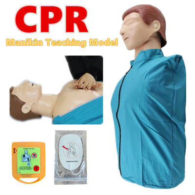 CPR Manikin Training Kit Teaching Model Adult First Aid Learning with Mini AED