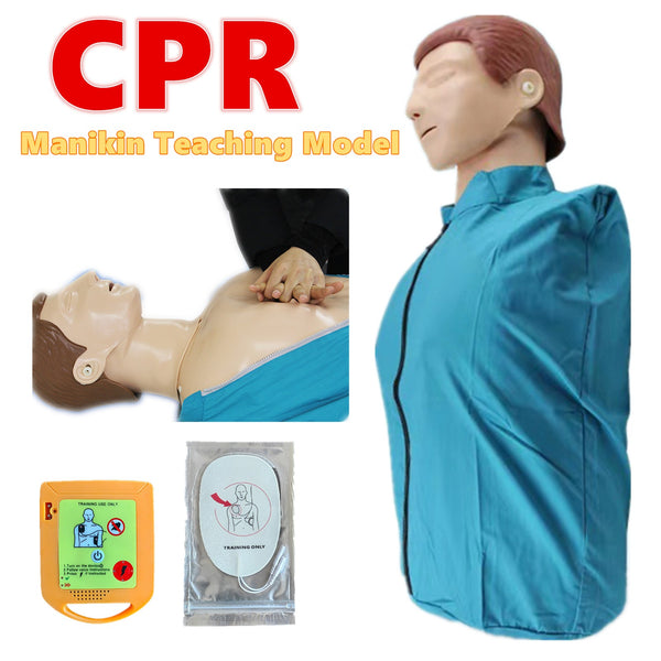 CPR Manikin Training Kit Teaching Model Adult First Aid Learning with Mini AED