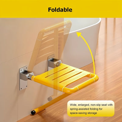 Foldable Wall-Mount Shower Seat Shower Chair Bath Stool for Elderly Disabled AU