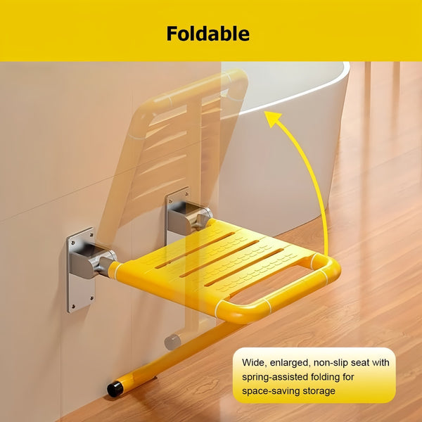 Foldable Wall-Mount Shower Seat Shower Chair Bath Stool for Elderly Disabled AU