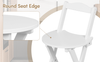 Bamboo Bar Stool Foldable Design W/ Ergonomic Backrest Space-saving For Bars