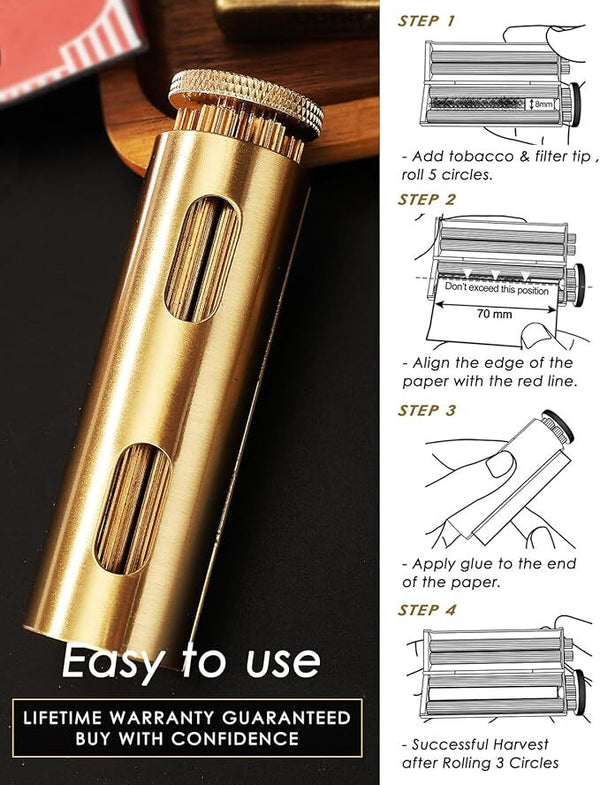 Portable Manual Tobacco Rolling Machine Cigarette Roller Rolling Smoking Device