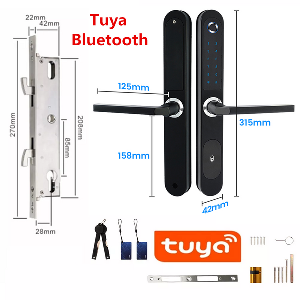 Fingerprint Door Lock Tuya APP Control Smart Slim Lock Electronic Door Lock AU