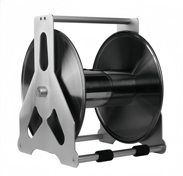 45M Water Hose Reel Cart Stainless Steel Garden Hose Reel 1/2" Pipe Holder AU