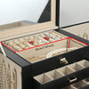 Large Jewelry Box Organizer Leather Jewelry Storage Case Earring Bracelet Holder