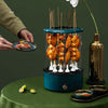 Electric Grill Barbecue Auto Rotating Smokeless Oven Kebab BBQ Machine w/ Skewer