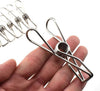 60pcs Stainless Steel Clothes Pegs Hanging Windproof Wire Clips Photos Clips AU