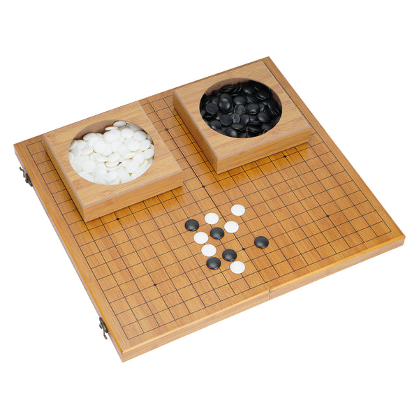 Folding Baduk Weiqi Board Game Portable Wooden Timber Strategy Go Game Set Gift