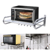 Wall Mounted Microwave Shelf Oven Deck with Hooks Stainless Steel Oven Organizer