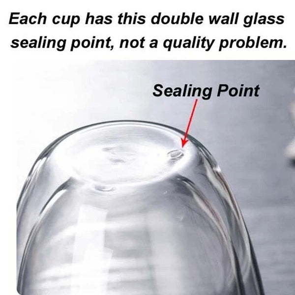 6pcs Glass Coffee Tea Mugs Drinking Glasses Double Wall Thermal Insulated Cups