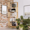 5 Tier Corner Bookshelf Storage Large Wooden Open Storage Display Stand 1.75m AU